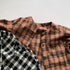 Foreign style cardigan coat spring new cotton plaid shirt